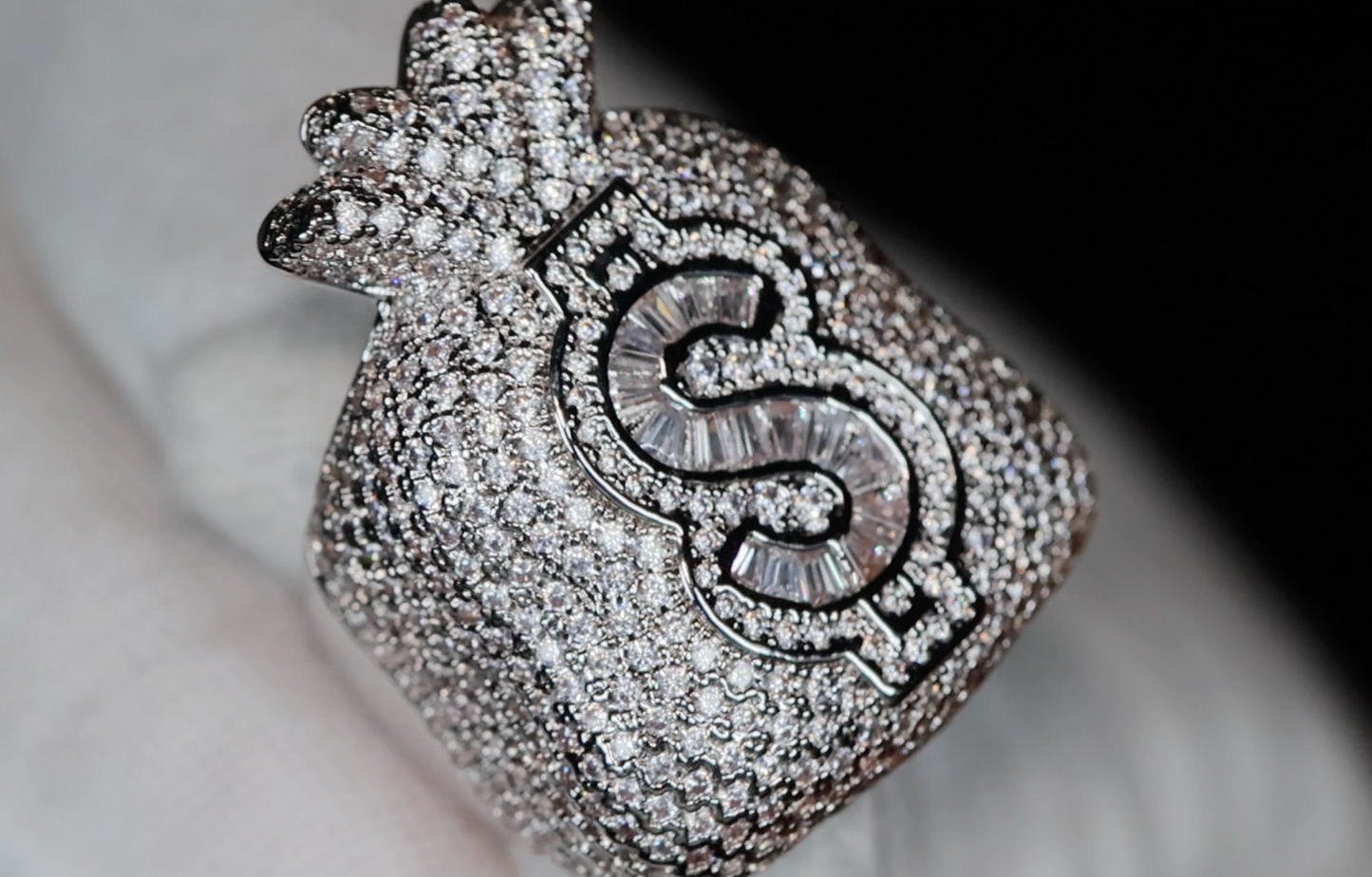 Dollar Sign Iced Out Ring