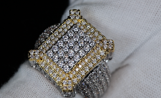 Mens Iced Out Ring | Mens Big Diamond Rings | Mens Hip Hop Ring