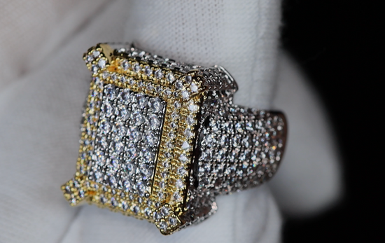 Mens Iced Out Ring | Mens Big Diamond Rings | Mens Hip Hop Ring