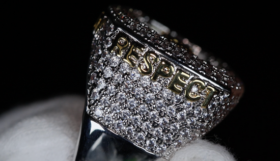 Mens Big Iced Out Ring | Iced Out Super Bowl Ring | Mens Hip Hop Rings