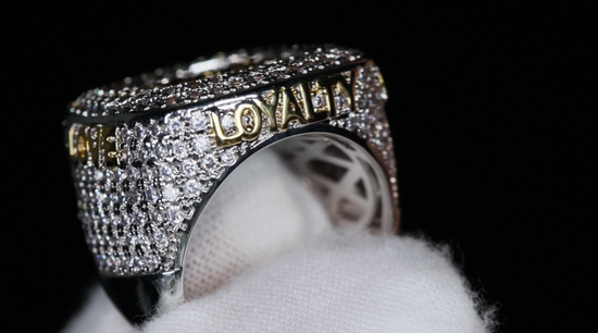 Mens Big Iced Out Ring | Iced Out Super Bowl Ring | Mens Hip Hop Rings