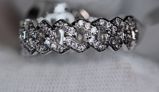 Big Diamond Eternity Ring | Iced Out Baguette Ring | Iced Ring