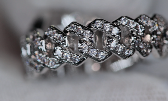 Big Diamond Eternity Ring | Iced Out Baguette Ring | Iced Ring