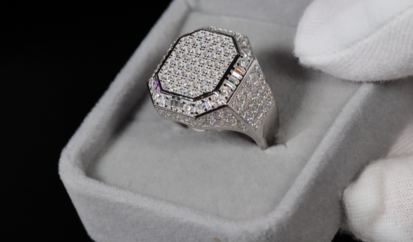 mens moissanite diamond ring