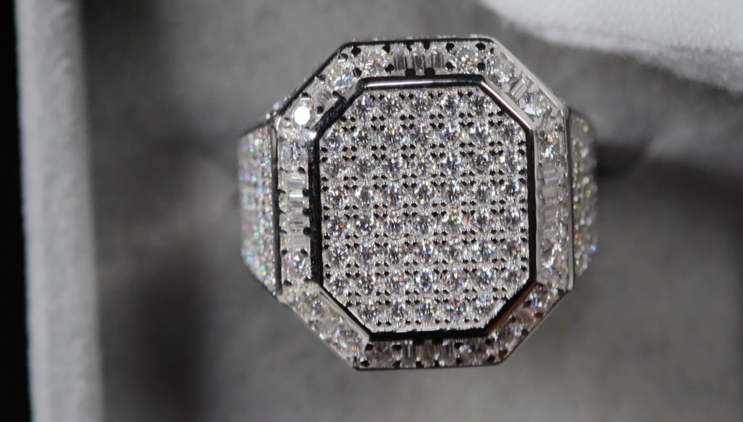 Moissanite Hip Hop Ring