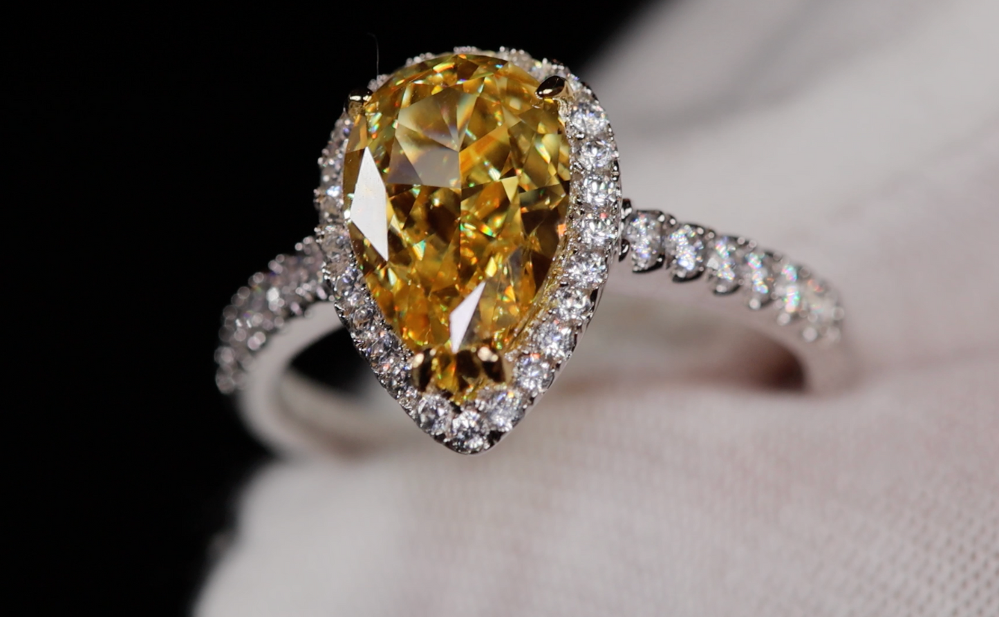 Yellow diamond ring