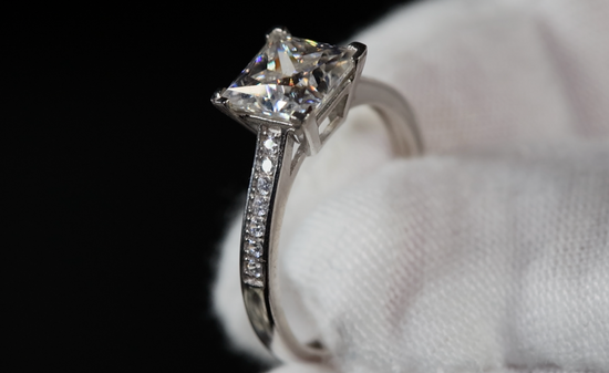 Moissanite Princess Cut Diamond Ring