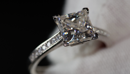 Moissanite Princess Cut Diamond Ring