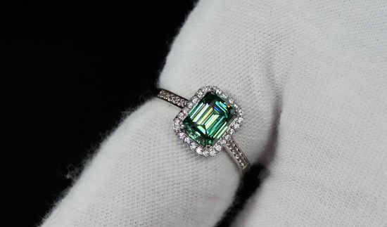 Womens Green Lab Diamond Ring