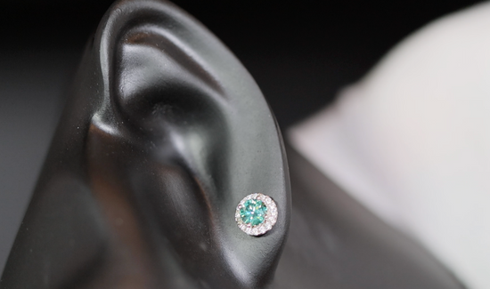 GREEN MOISSANITE EARRINGS