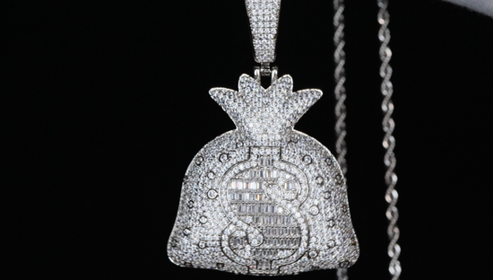 hip hop money bag pendant