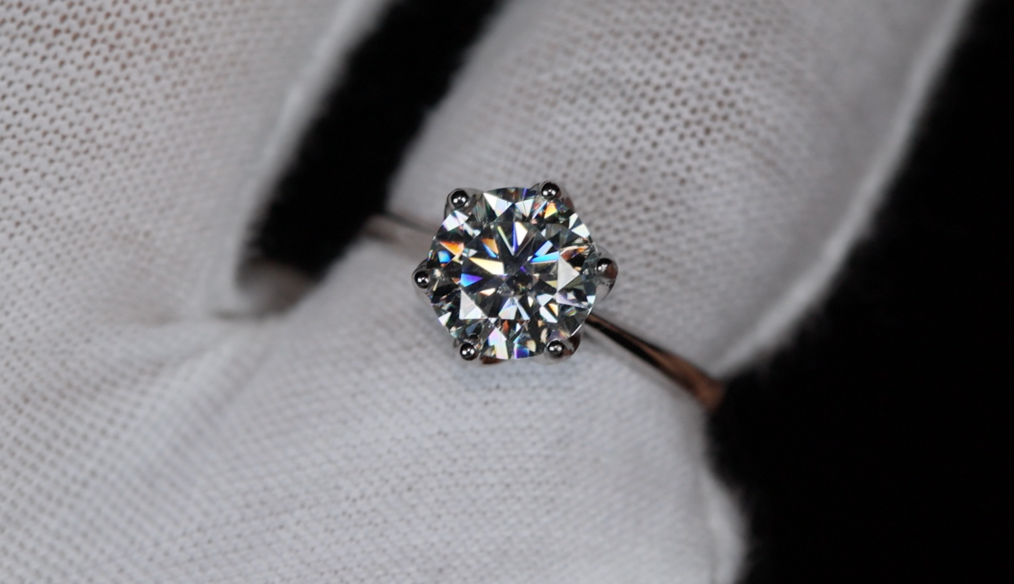 Womens Moissanite Engagement Ring | Moissanite Engagement Ring