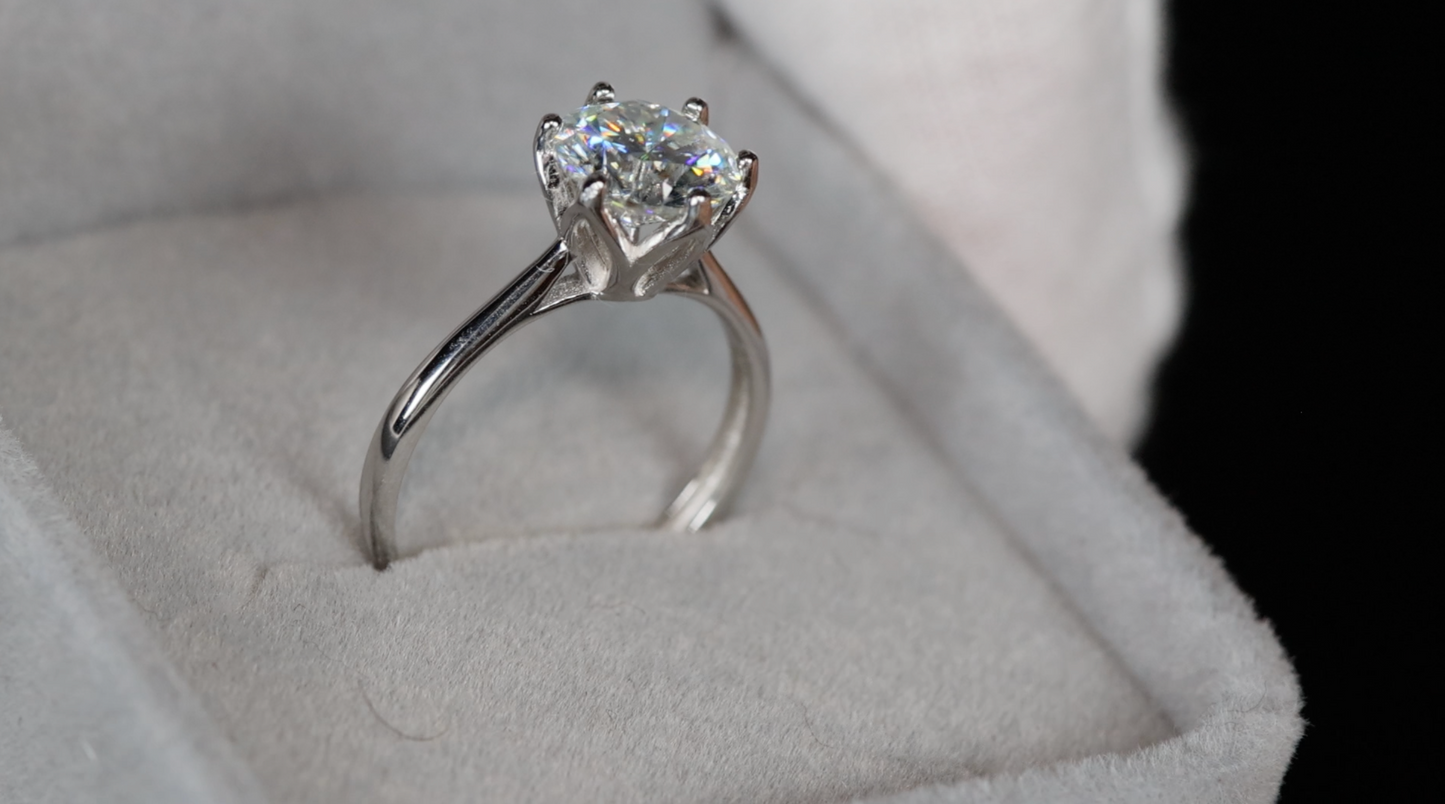 Womens Moissanite Engagement Ring | Moissanite Engagement Ring