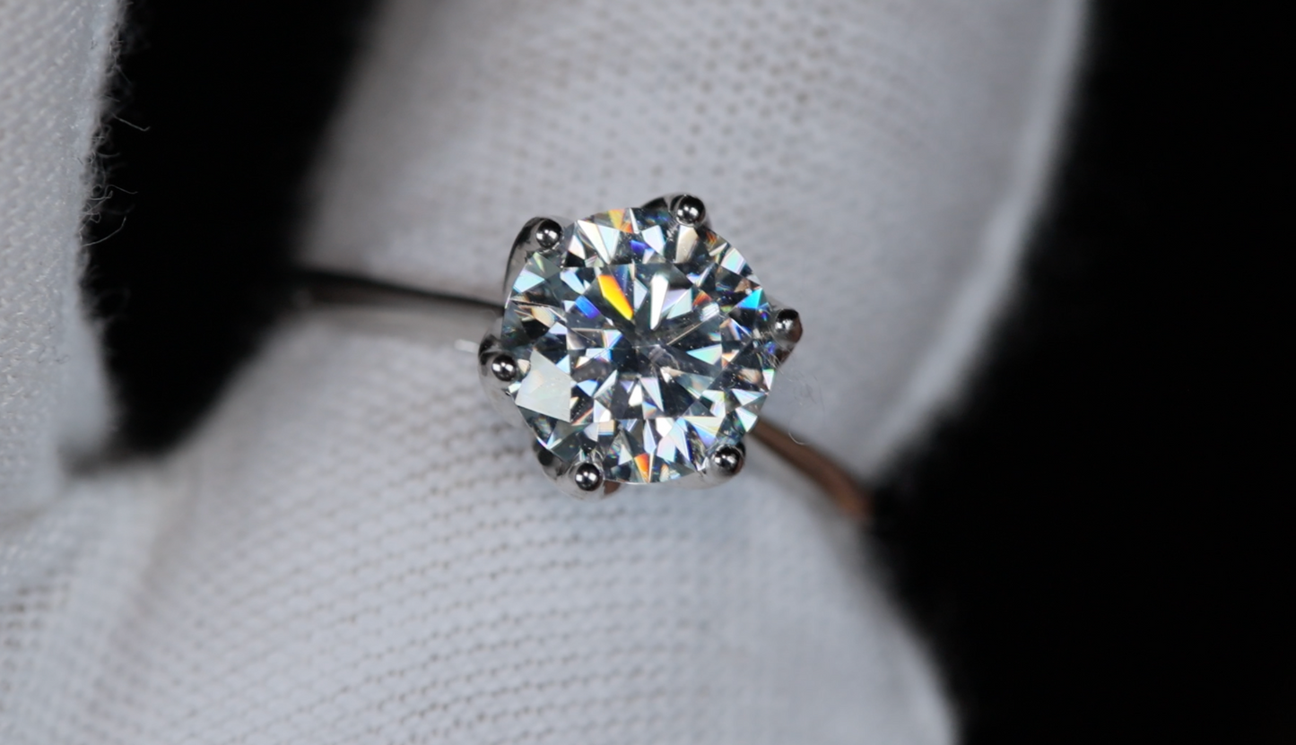 Womens Moissanite Engagement Ring | Moissanite Engagement Ring