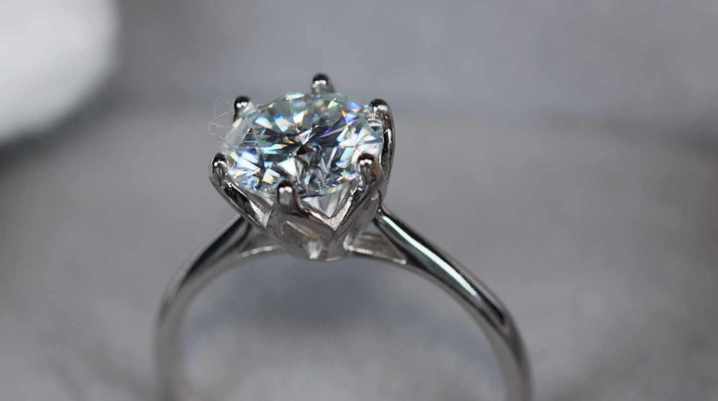 Womens Moissanite Engagement Ring | Moissanite Engagement Ring