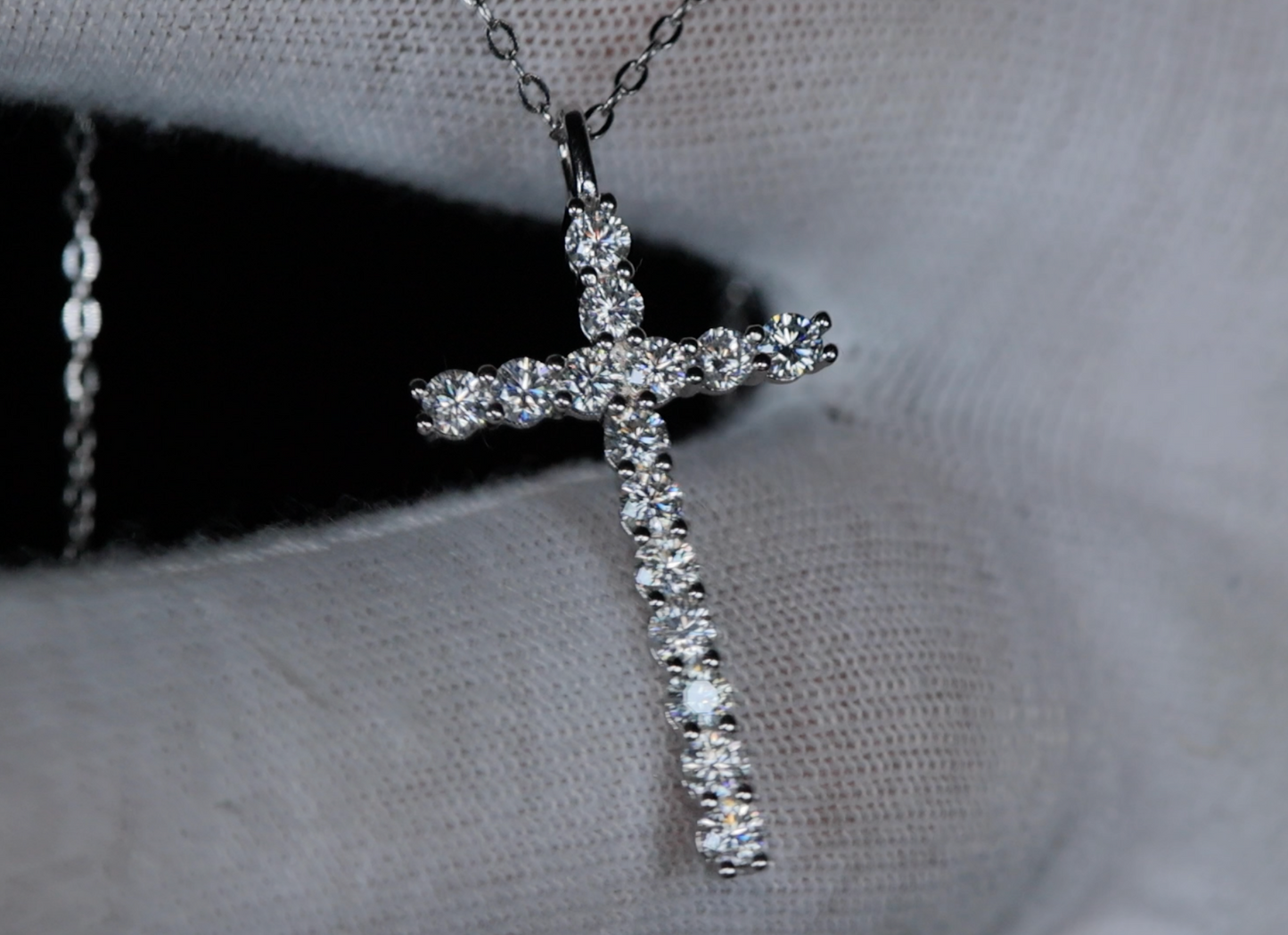 Moissanite Diamond Cross Necklace