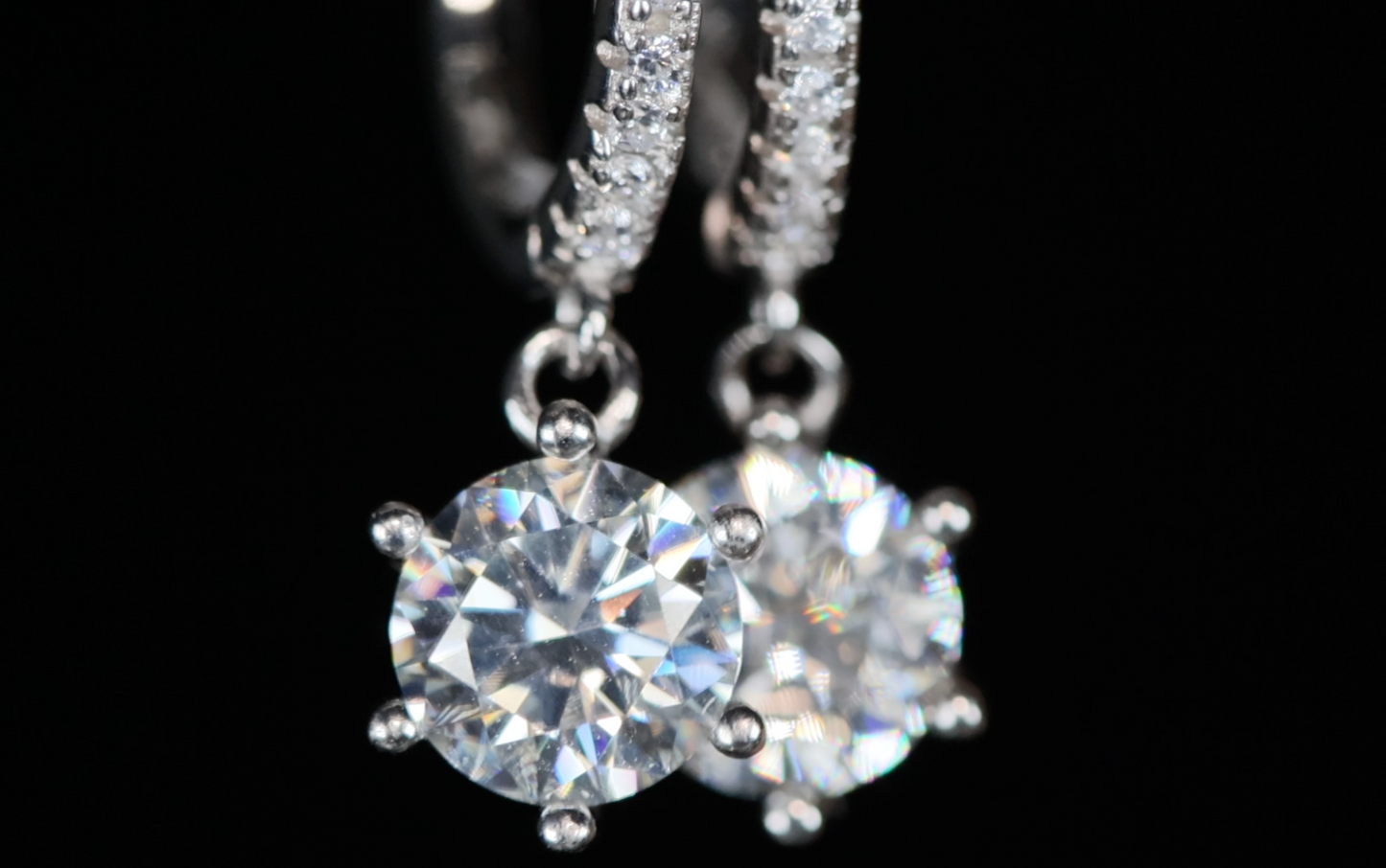 moissanite diamond earrings