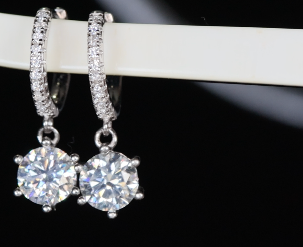 moissanite diamond earrings