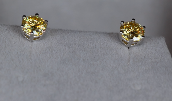 Moissanite Diamond Ear Studs