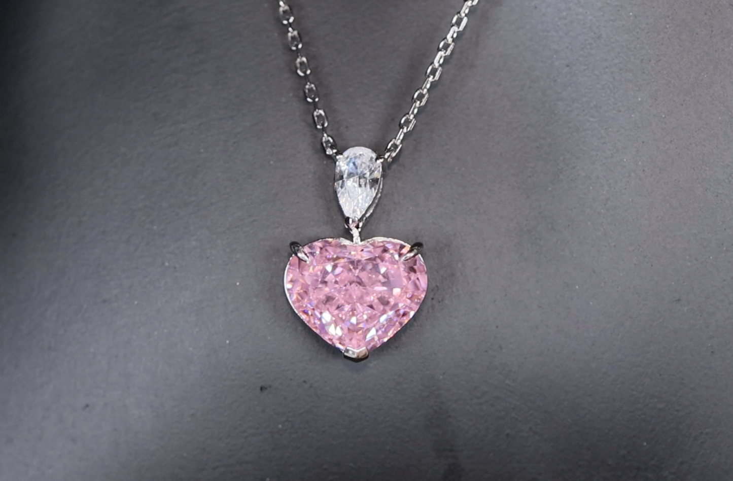 5.0 Carat Pink Diamond Heart Pendant | Pink Diamond Pendant | Heart Necklace