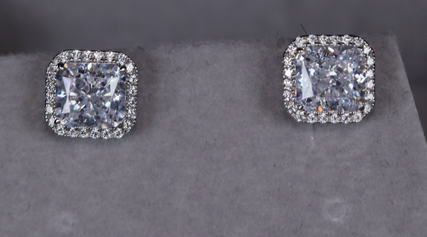 Radiant Diamond Ear Studs