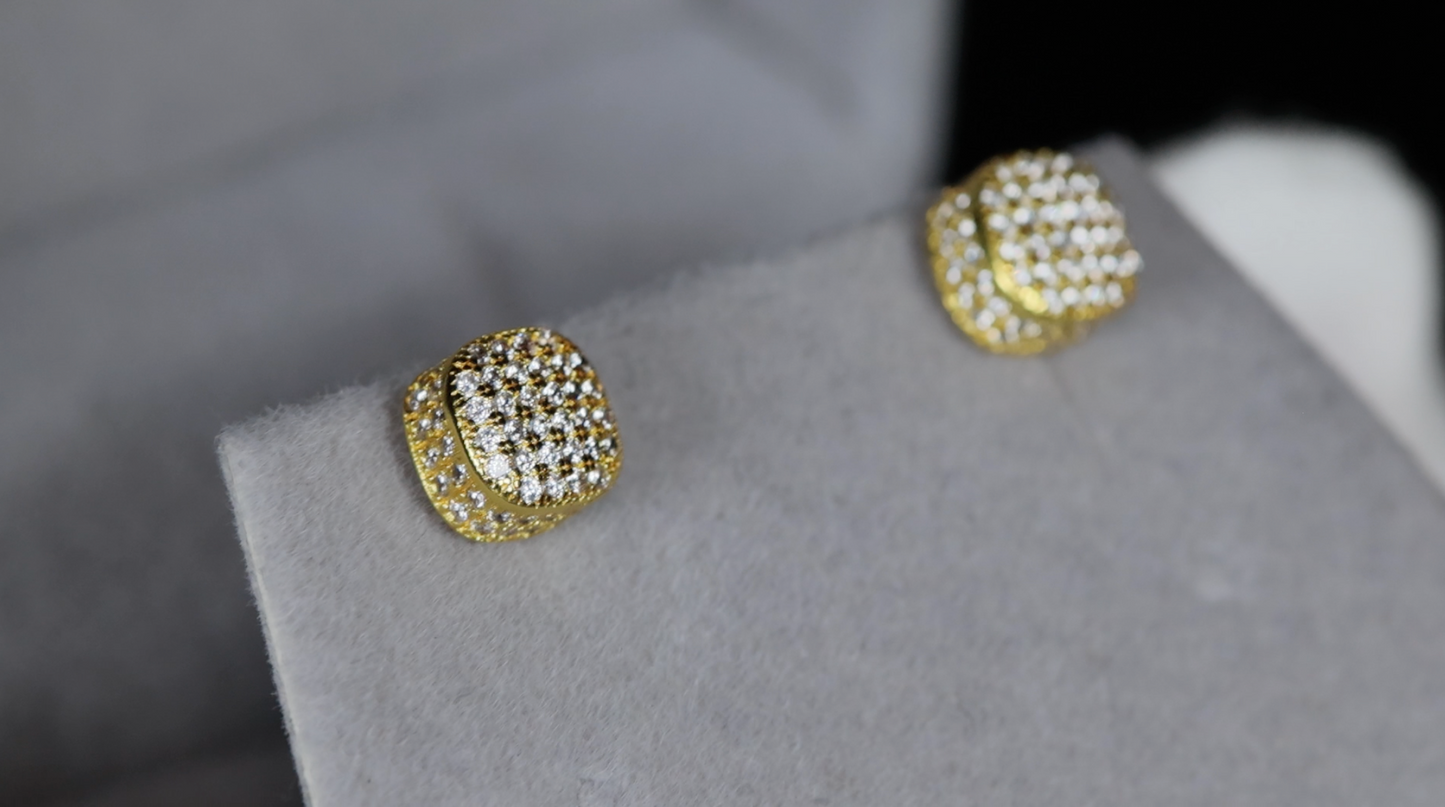 womens gold diamond ear studs