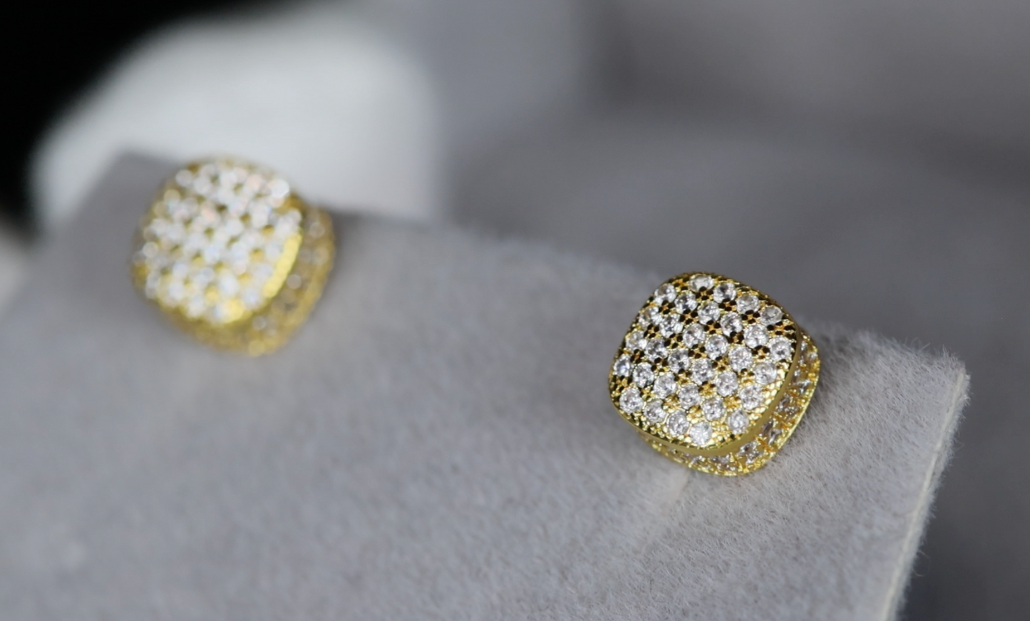 hip hop diamond ear studs