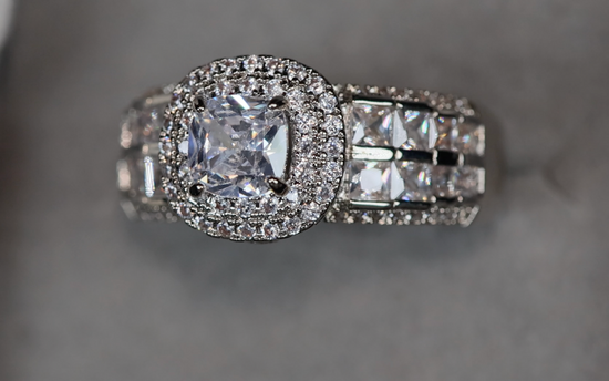 Promise Ring | Womens Ring | Princess Cut Diamond Engagement Ring