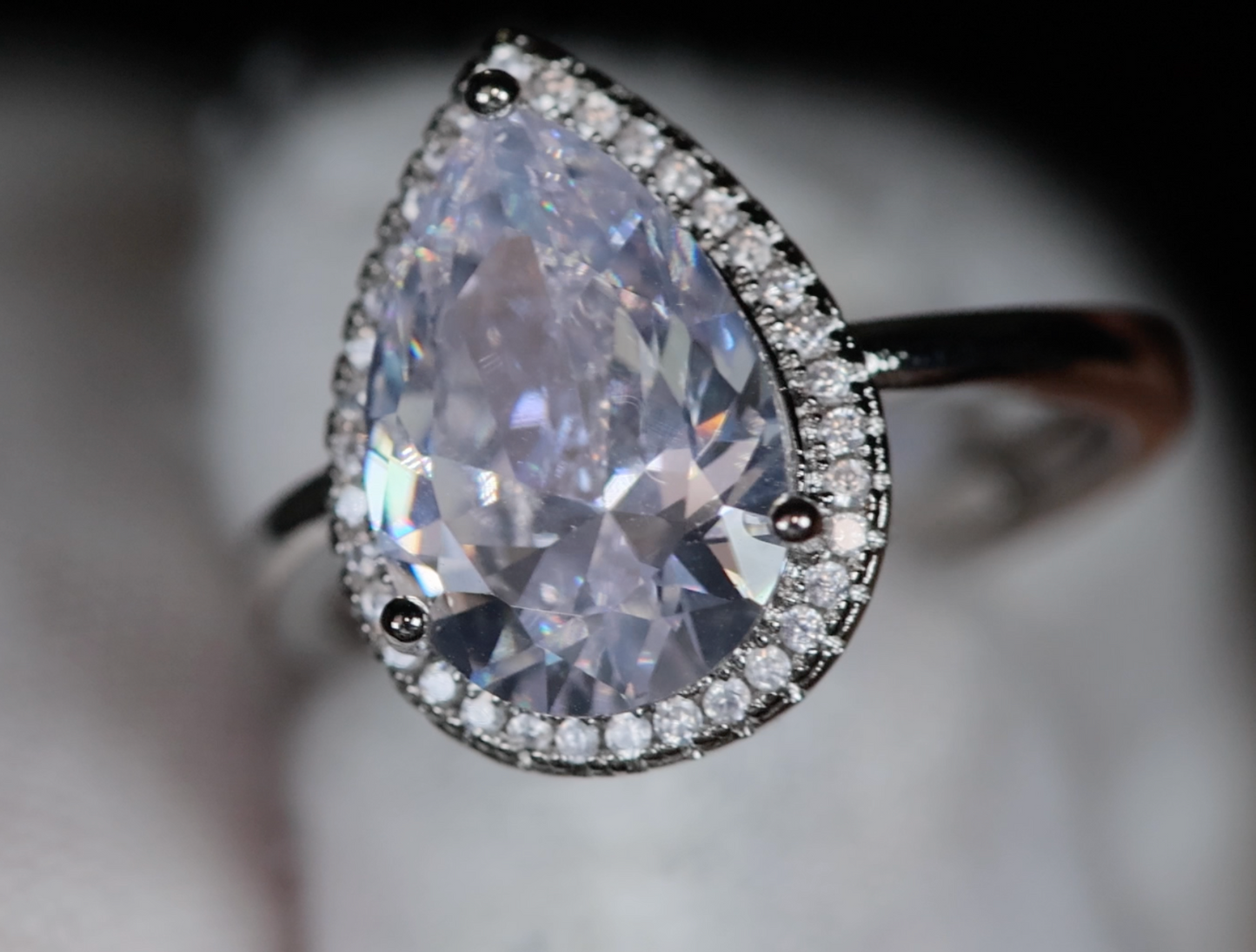 Pear Cut Diamond Engagement Ring