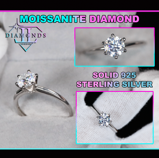 Moissanite Diamond Engagement Ring