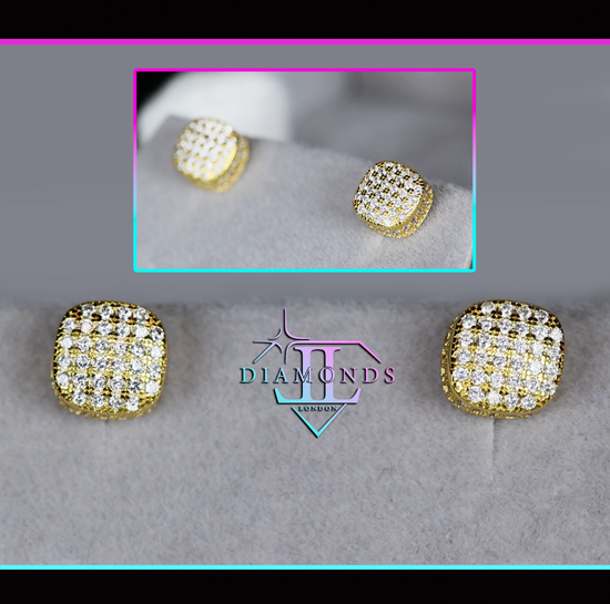 gold diamond ear studs