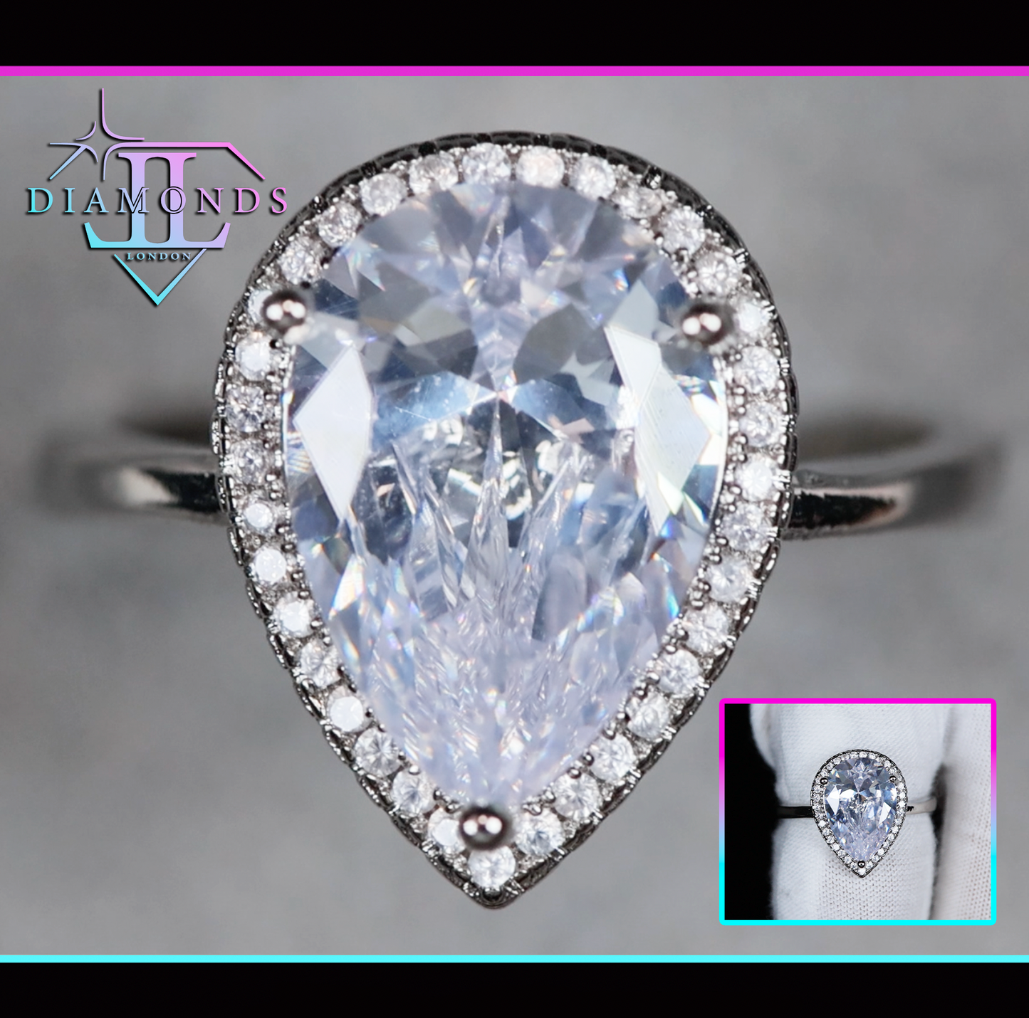 Pear Cut Diamond Engagement Ring