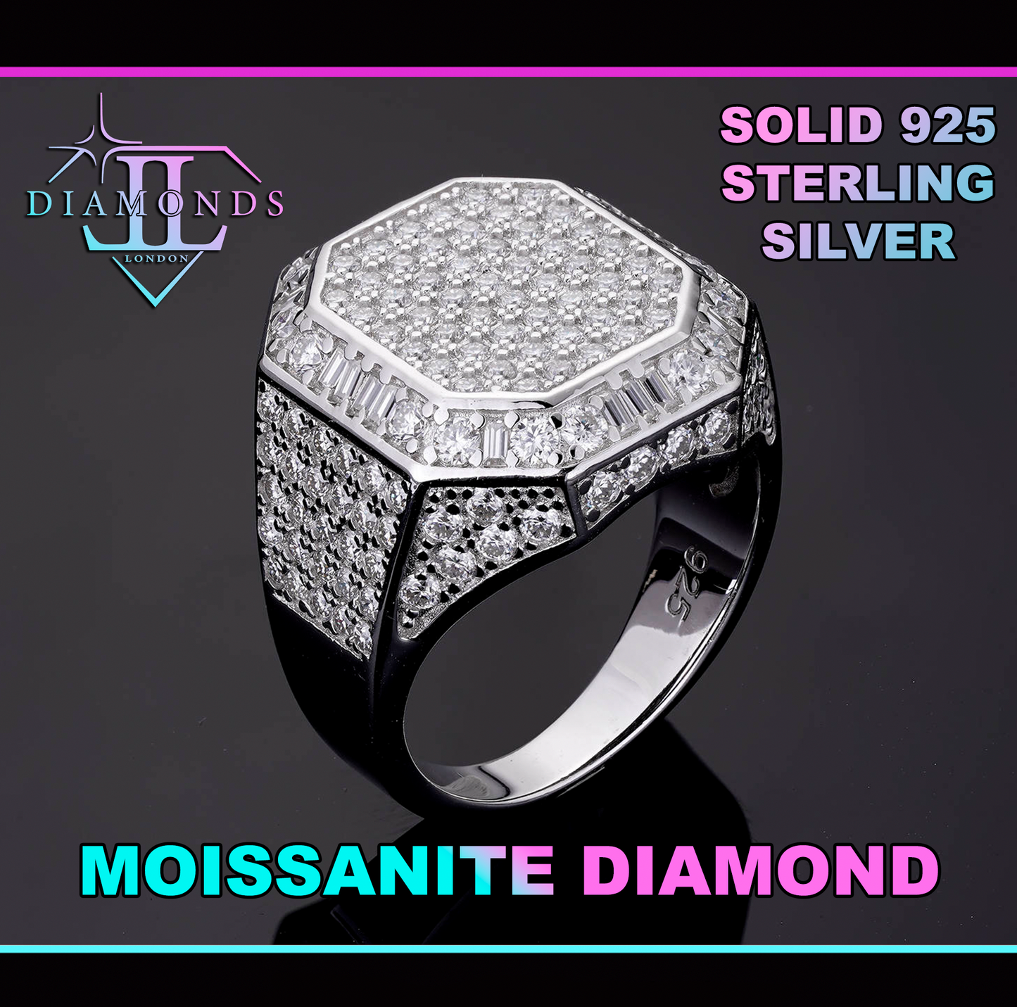 mens lab grown diamond ring