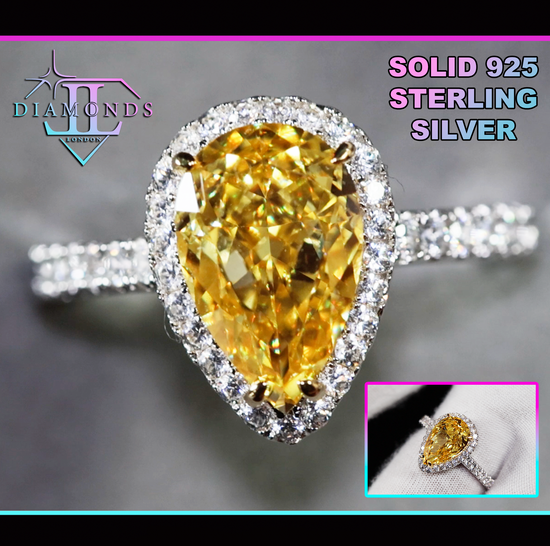 Yellow Lab Diamond Engagement Ring