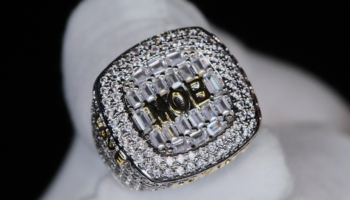 Mens Big Iced Out Ring | Iced Out Super Bowl Ring | Mens Hip Hop Rings