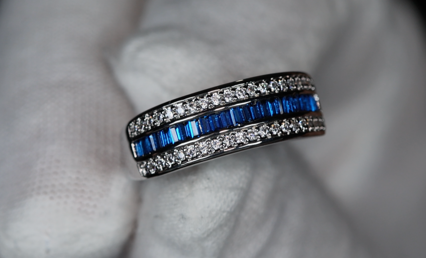 Mens Blue Diamond Ring