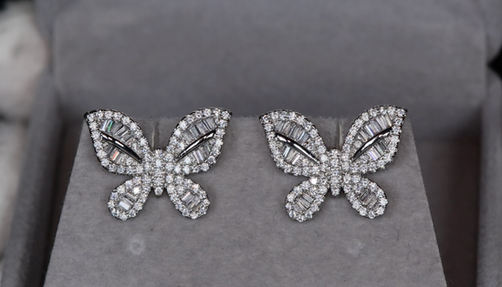 Diamond Butterfly Earrings