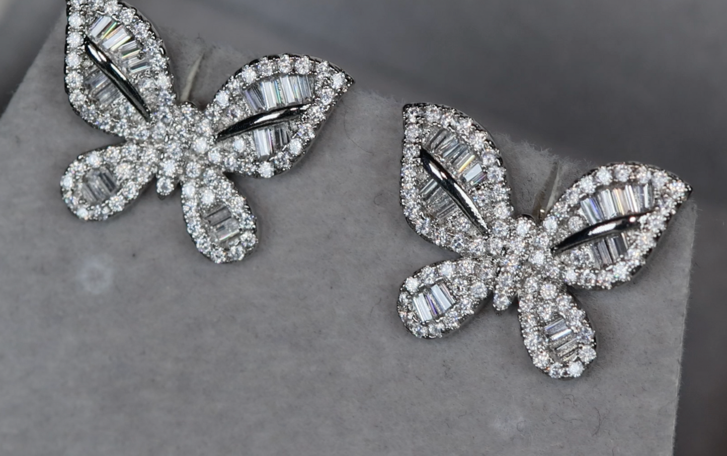 Diamond Butterfly Earrings