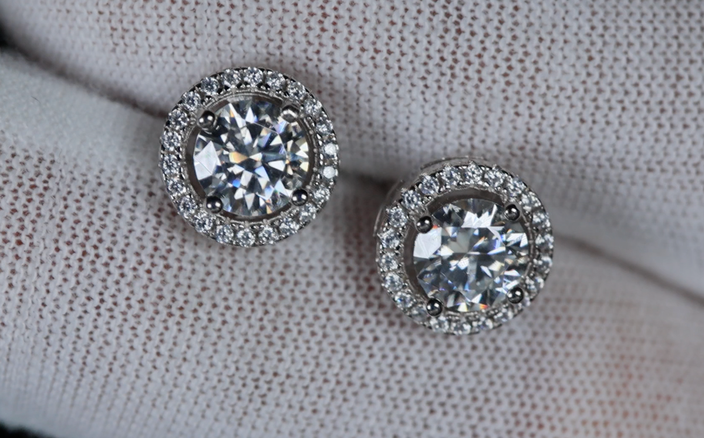 Moissanite Diamond Ear Studs