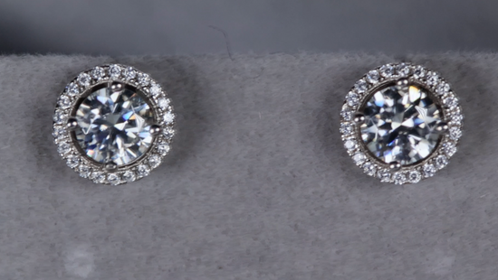 Moissanite Diamond Ear Studs