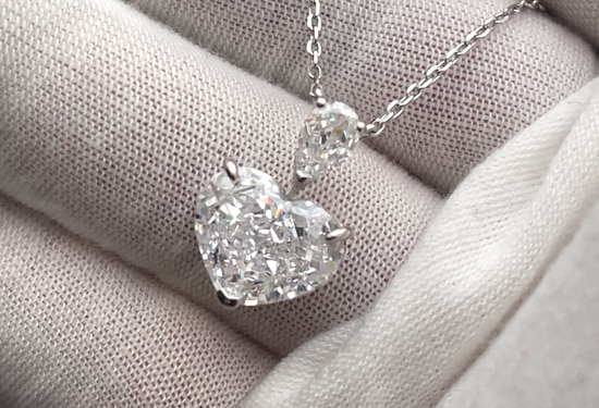 5.0 Carat Diamond Heart Pendant | Heart Diamond Pendant | Heart Necklace