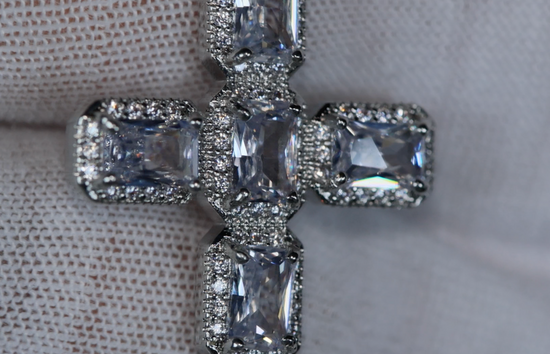 Iced Out Cross Pendant