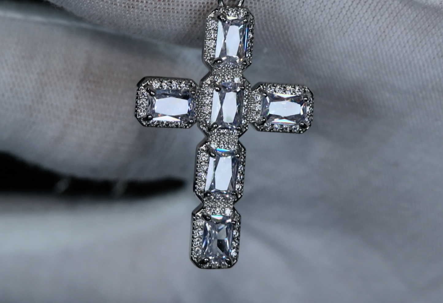 Iced Out Cross Pendant