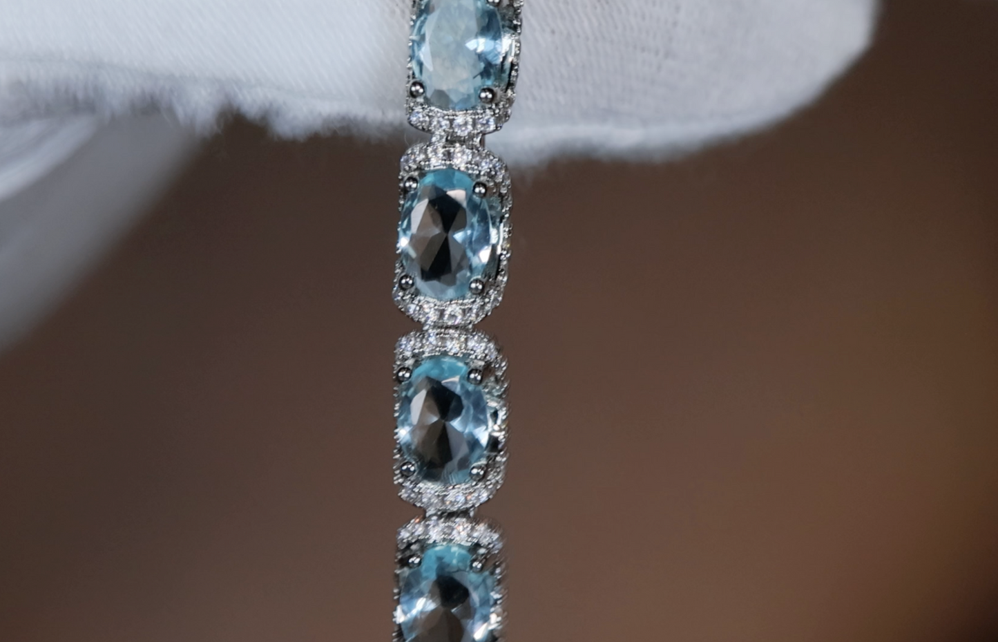 Blue Diamond Tennis Bracelet