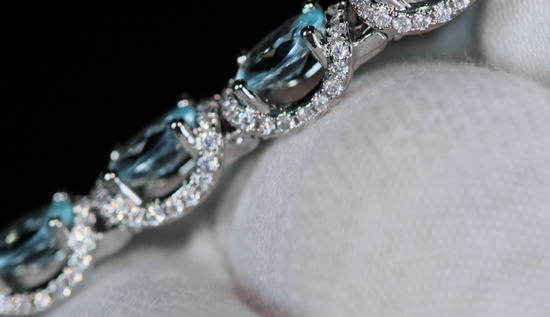 Blue Diamond Tennis Bracelet