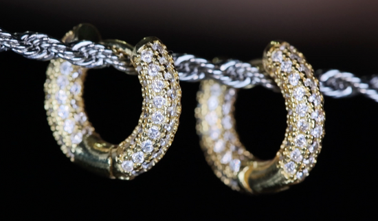 iced out Hoop Earrings