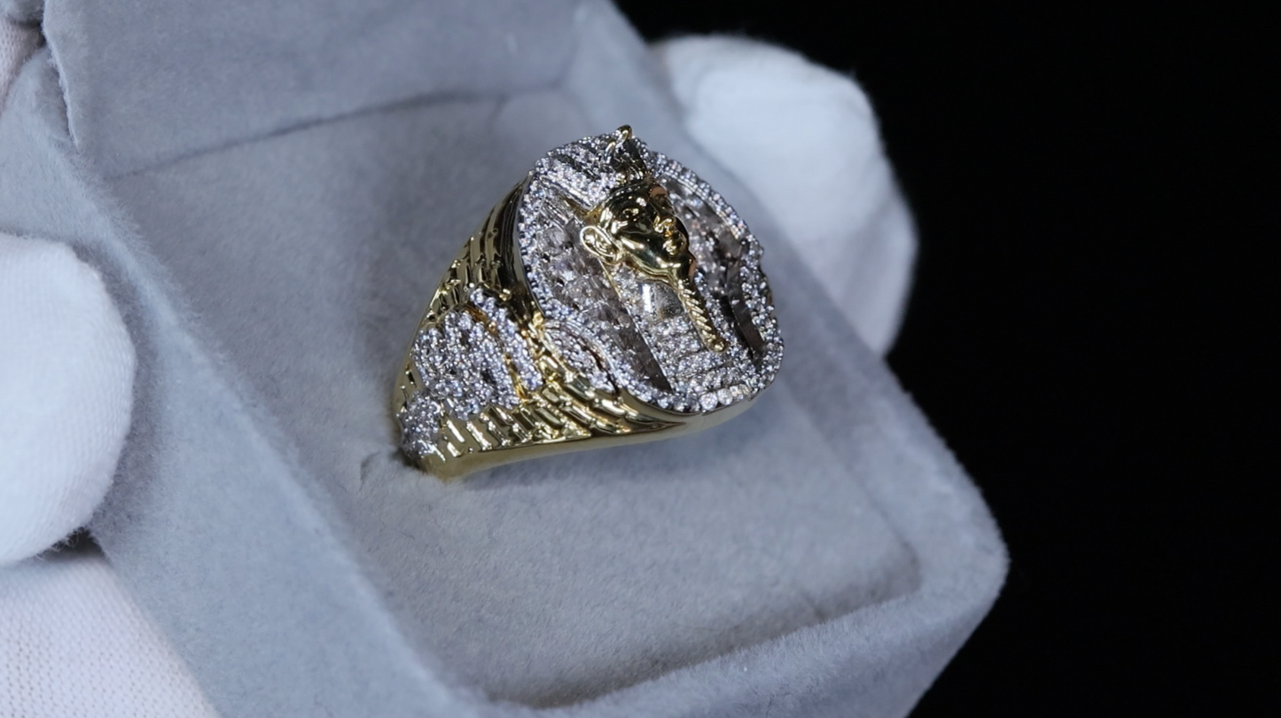 Iced Out Pharaoh Ring