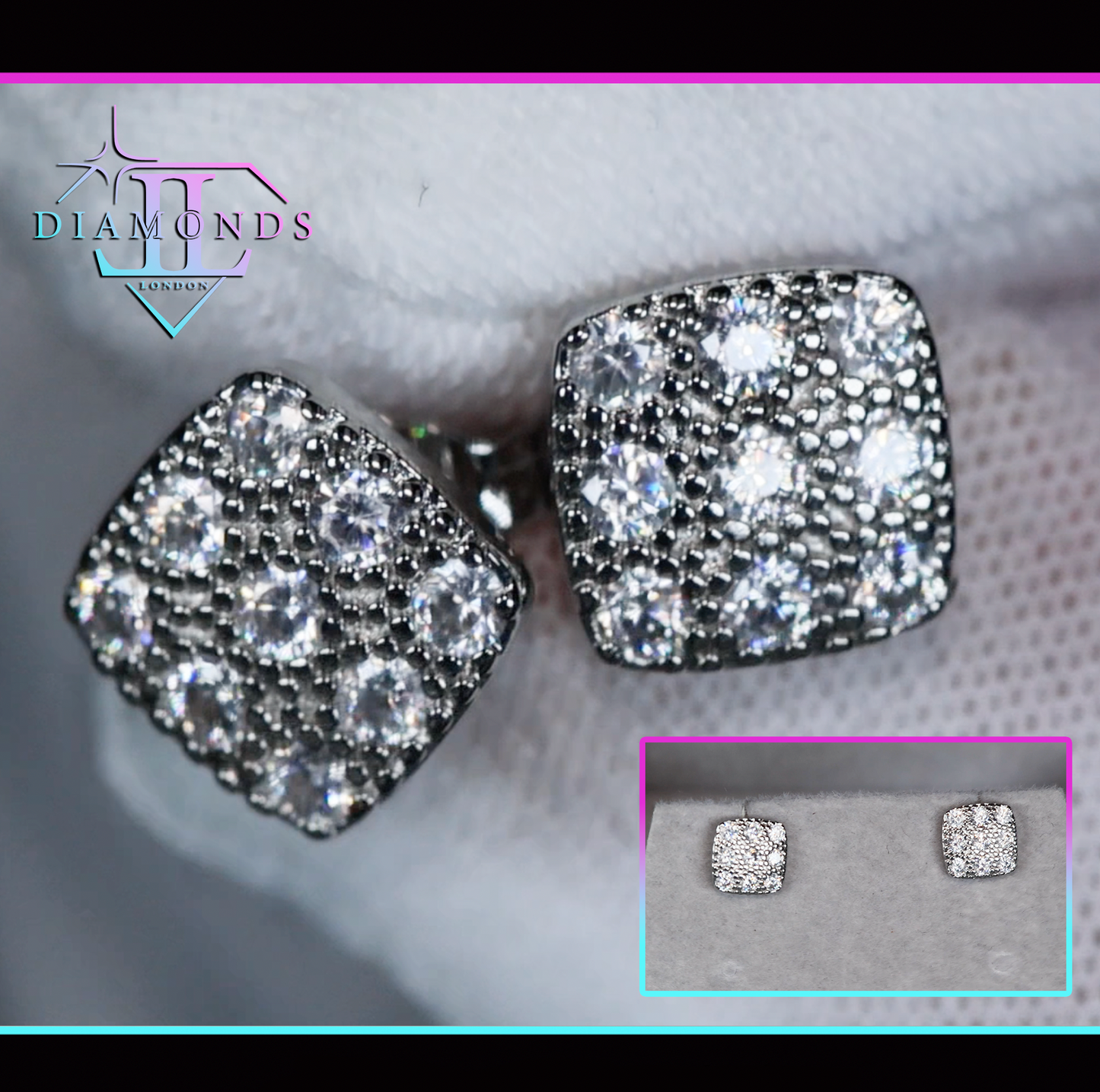 Womens Diamond Ear Studs