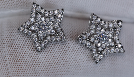 Diamond Star Ear Studs