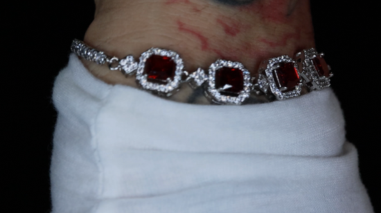 Womens Red Diamond Bracelet